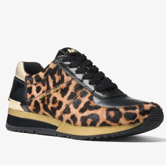 Michael by Michael Kors Allie Wrap Trainer Leopard Sneakers - Picture 1 of 13